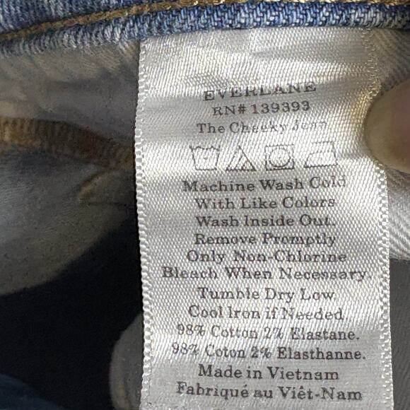 Everlane Women's Size 28 Regular Curvy Cheeky Ankle Jean Light Blue Denim Wash - Picture 9 of 9